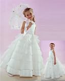 NWT Brand New Flower Girl White Wedding Layers Dress
