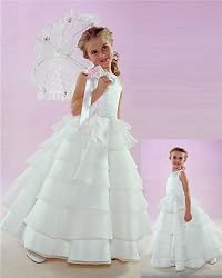 NWT Brand New Flower Girl White Wedding Layers Dress