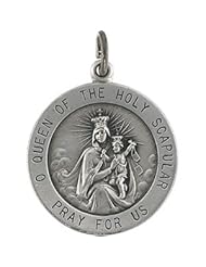 Scapular Sterling Silver Round Necklace 22.00 MM With Chain