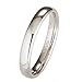 MJ Metals Jewelry Classic Mirror Polished White Tungsten Carbide 4mm COMFORT FIT Wedding Band Ring Size 6