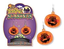 Fear Gear Halloween Flashing Pumpkin Earrings