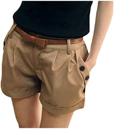 Bluetime Women's Shorts Low Waist Casual Hot Shorts Pants Trousers Fashion (XL, Khaki)