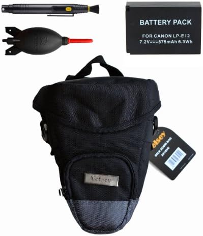 Accessory Kit for the Canon EOS Rebel SL1 + Velsey Deluxe Zoom Bag + Giotto's Air Blower + Lens Pen Cleaning System + LP-E12 Battery