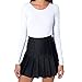 Pusheng Womens Stylish Slim High Waist Pleated Tennis Skirts