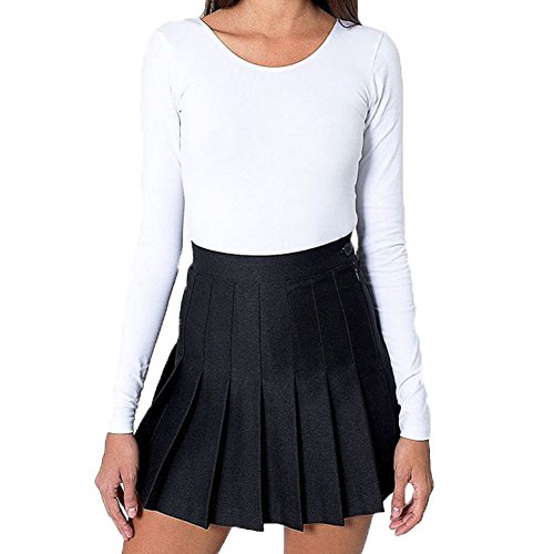 Pusheng Womens Stylish Slim High Waist Pleated Tennis Skirts