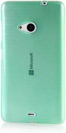 RONGRONGUK Slim Soft Case Flexible Silicone Gel TPU Skin Back Cover for Microsoft Lumia 535 Azure