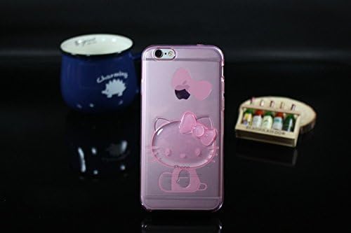 (PINK) Hello Kitty case for iphone6(4.7 in) /Slim lightweight /Ultra-clear 3D Pattern-Retail packaging + SNK stylus pen