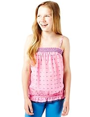 Pure Cotton Square Neck Spotted Vest Top