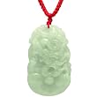 Natural Grade A Jadeite Jade Hand Carved Chinese Zodiac Amulet Pendant Necklace - Dragon