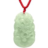 Natural Grade A Jadeite Jade Hand Carved Chinese Zodiac Amulet Pendant Necklace – Dragon