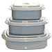 Kitchen & Housewares : Calypso Basics 3-Piece Microwave Steamer Set, Grey