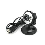 USB 6 LED PC Webcam Camera plus + Night Vision MSN, ICQ, AIM, Skype, Net Meeting and compatible with Win 98 / 2000 / NT / Me / XP / Vista
