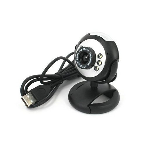 USB 6 LED PC Webcam Camera plus + Night Vision MSN, ICQ, AIM, Skype, Net Meeting and compatible with Win 98 / 2000 / NT / Me / XP / Vista