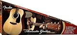 Fender DG-8S Dreadnought Acoustic Pack with Gig Bag, Chromatic Electronic Tuner, Instructional DVD, Strings, Picks and Strap