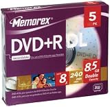 Memorex - 5 x DVD+R DL - 8.5 GB ( 240min ) 8x - storage media