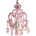 Tadpoles Three Bulb Chandelier in Pink Sapphire