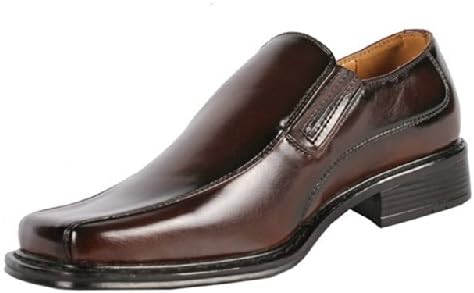 Men's Square Bicycle Toe Slip On Dress Shoes