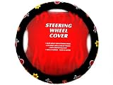 Microfiber Faux Suede Steering Wheel Cover - Celebration of Spring with Flowers and Ladybugs