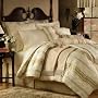 22 PC. MEGA REVERSIBLE DAMASK DESIGN BED IN A BAG COMFORTER SET W/ MATCHING PILLOWS, VALANCES, THROW AND TWO SHEET SETS, QUEEN, IVORY