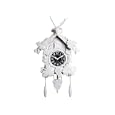 Present Time Wall Clock Cuckoo Plastic 37cm x 12cm x 41cm White