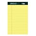 TOPS Docket Pads, Jr. Legal Rule, 5 x 8 Inches, Canary, 50 Sheets/Pad, 12 Pads/Pack (63350)