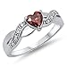 CHOOSE YOUR COLOR Sterling Silver Infinity Knot Heart Promise Ring CYBER MONDAY SALE 2016