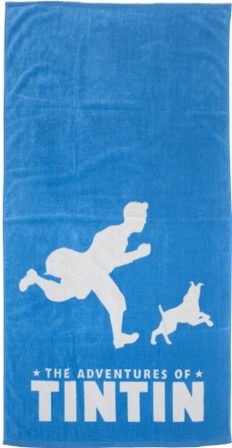 Belltex 5414629130843 Tim und Struppi Strandtuch 76 x 152 cm, shadow blue / sand Preisvergleich