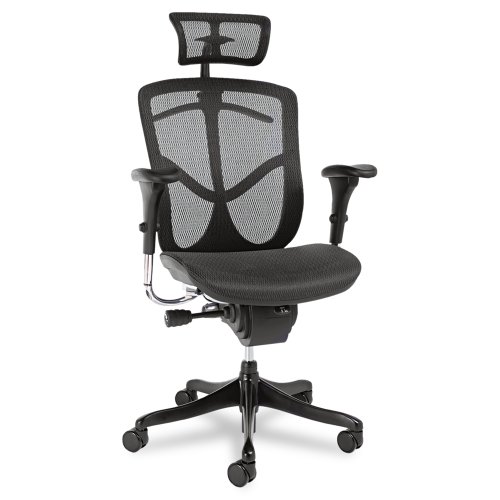 Alera EQ Series Ergonomic Multifunction High-Back Mesh Chair, Black Base On Sale