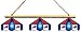 Imperial Buffalo Bills Licensed Three Shade Stained Glass Billiard Table Lamp
