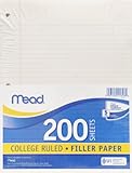 UPC 799198565308 product image for Mead Filler Paper, Loose Leaf Paper, College Ruled, 200 Sheets/Pack (15326) | upcitemdb.com