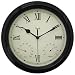 La Crosse Technologies Equity 27904 Wall Clock Metal Black Glass Lens Humidity Display Outdoor