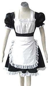 TOMSUIT Cosplay Coffee French Maid Adult Halloween Costumes, L