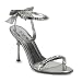 4 Inch Women's Sexy Evening Shoes High Heel Ankle Wrap Sandal With Rhinestones Back Bow