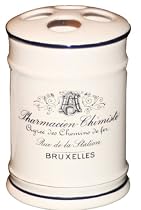 America Retold Chemist Ivory Ceramic Toothbrush Holder