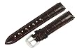 Rich Brown - 22mm Classic Croco Grain Watch Band Strap Fits Philip Stein Chronograph Watches by Clockwork Synergy, LLC