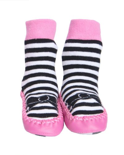 Marilyn Girls Non Skid Slipper Socks Leather Sole Moccasin