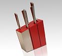 Magnet Messerblock Set inkl. 5 Messer Rot - 6tlg.