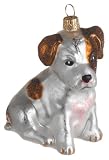 Ornaments To Remember Parson Russell Terrier (White/Tan) Hand-Blown Glass Ornament