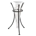 Amphora Vase on Metal Wire Stand - Clear