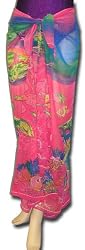 Full Size Pareo: Sheer Pink Underwater Print