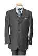 Classy Shadow Stripe Mens Three Button Three Piece Suit + Free Shipping + Free Necktie (S-12-4)