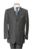 Classy Shadow Stripe Mens Three Button Three Piece Suit + Free Shipping + Free Necktie (S-12-4)