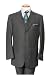 Classy Shadow Stripe Mens Three Button Three Piece Suit + Free Shipping + Free Necktie (S-12-4)