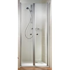 Schulte D640404 01 500 Pendelt�r in Nische Garant, H2000 x B800 mm, 6-mm-ESG Echtglas Klar hell inklusive Fixil, alunatur