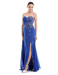 Sexy Floral Print Chiffon Sweetheart Beaded Lace Slit Evening Dress/Homecoming Dress/Bridesmaid Dress/Prom Dress 