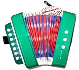 CHILD BUTTON ACCORDION GREEN