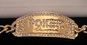 Poker Champion Gold Link Bracelet with Swarovski Crystals