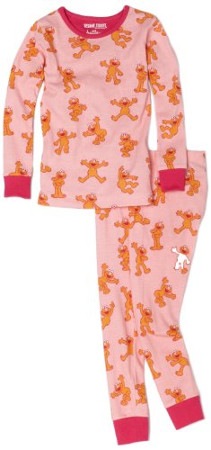 Hatley Sesame Street Girls 2-6x Elmo Girl Overall Pajama Set