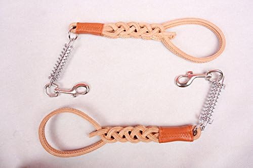 WaWa Handmade Durable Leather Elasticity Braid Pet Training Cushioning Leash