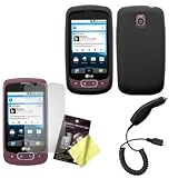 Black Silicone Case / Skin / Cover, LCD Screen Guard / Protector & Car Charger for LG Optimus T / P509 416e0xVzZGL. SL160 Black Silicone Case / Skin / Cover, LCD Screen Guard / Protector & Car Charger for LG Optimus T / P509